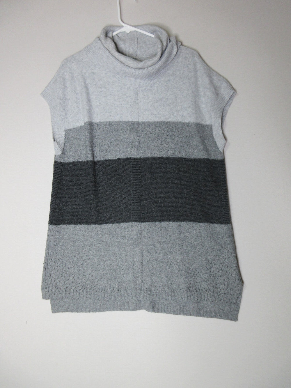 Croft & Barrow Womens Striped Pullover Turtleneck Sweater Short Sleeve Size XL