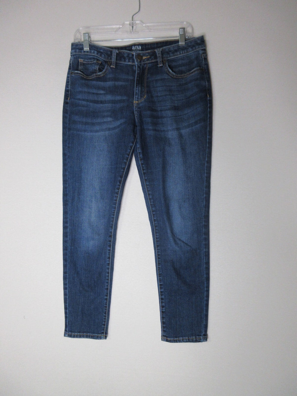 Ana A New Approach Womens Denim High Rise Single Button Jeans Skinny Leg Size 8