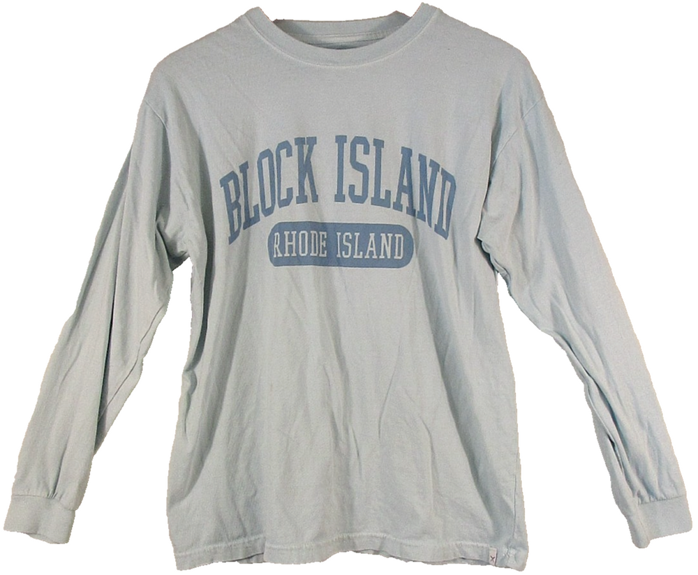 Vineyard Crew Mens Pullover Round Neck T-Shirt Long Sleeve Size M Light Blue