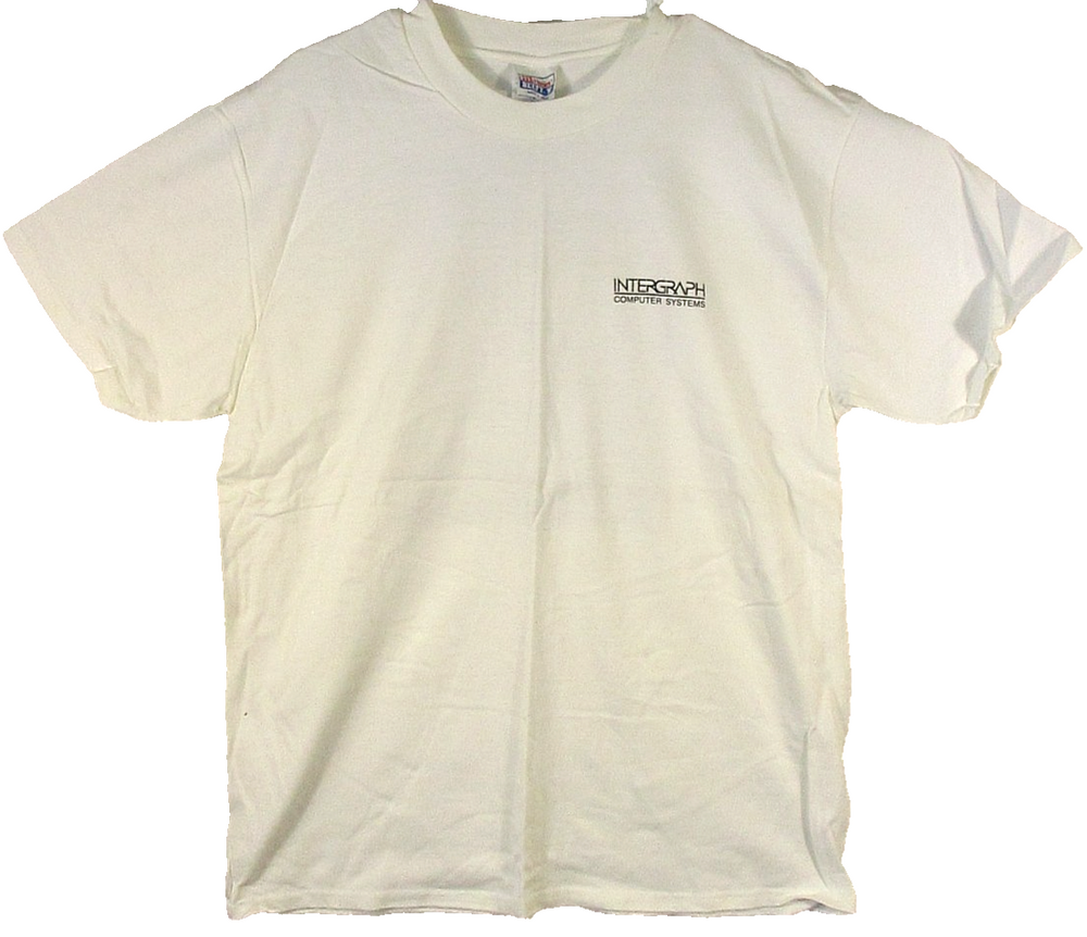 Hanes Beefy Mens Crew Neck T Adult T-Shirt Stretch Short Sleeve Size L White