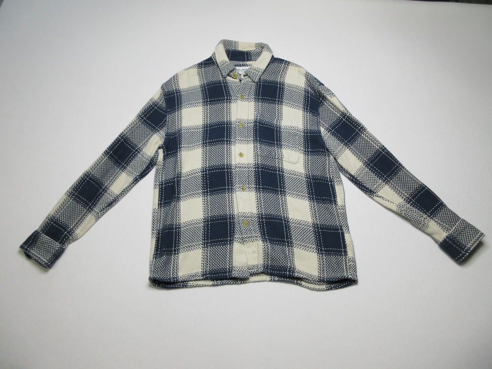 Abercrombie & Fitch Mens Plaid Print Button-Up Shirt Long Sleeve Size M Blue