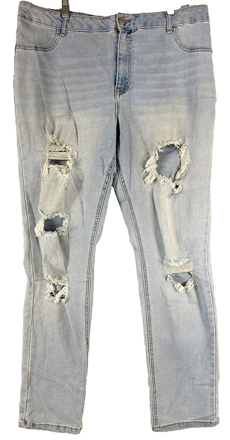 Refuge Madrid Womens High Rise Jegging Jeans Denim Distressed Size 15 Blue