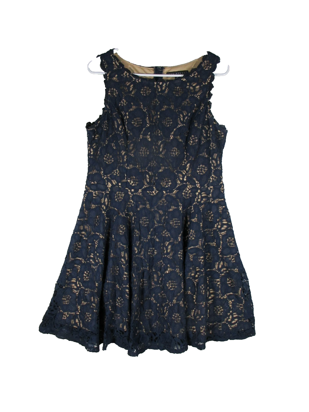 City Studio Womens Lace Double-Strap Body Con Dress Sleeveless Size 13 Blue