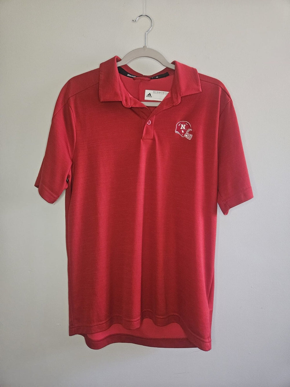 Adidas Red Collared Polo Shirt Men's Medium