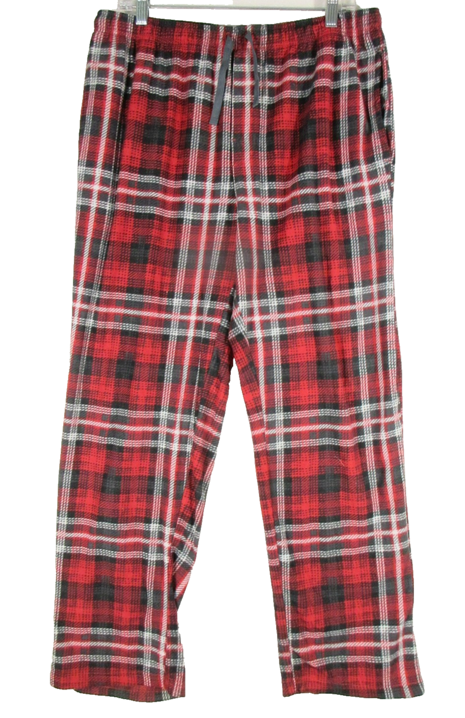 Joe Boxer Mens Fleece Plaid Sleep Pants Drawstring Size Extra Large Red