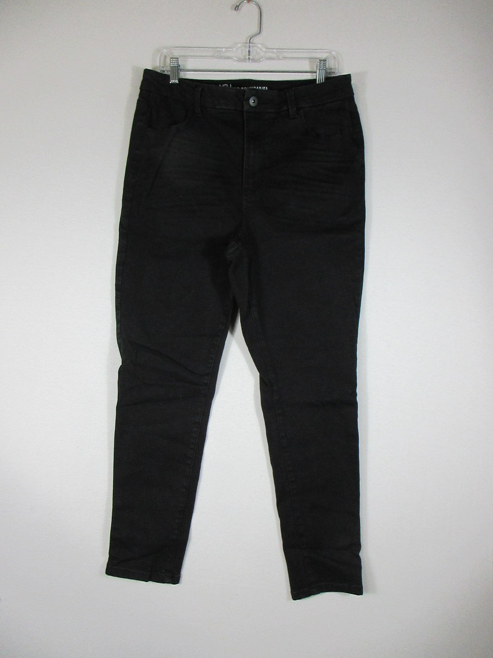 No Boundaries Womens Skinny Jeans Regular High Rise Pocket Size 17 Black