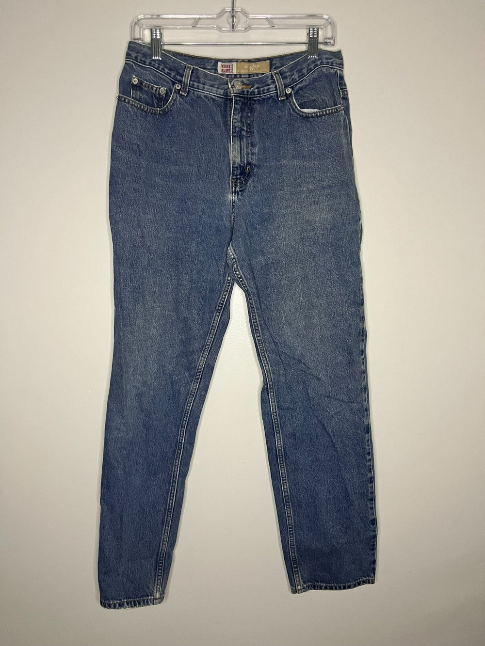 Faded Glory Blue Classic Fit Straight Leg Jeans Denim Stretch Cotton Mens SZ 12