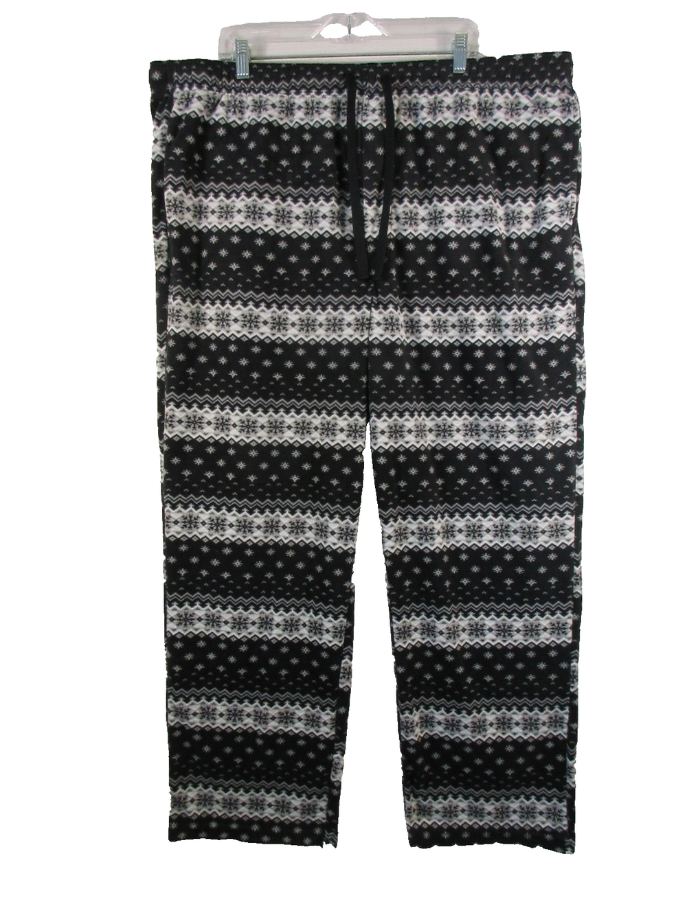 Sonoma Goods For Life Mens Microfleece Pajama Pants Geometric Print Sz 2XL Black