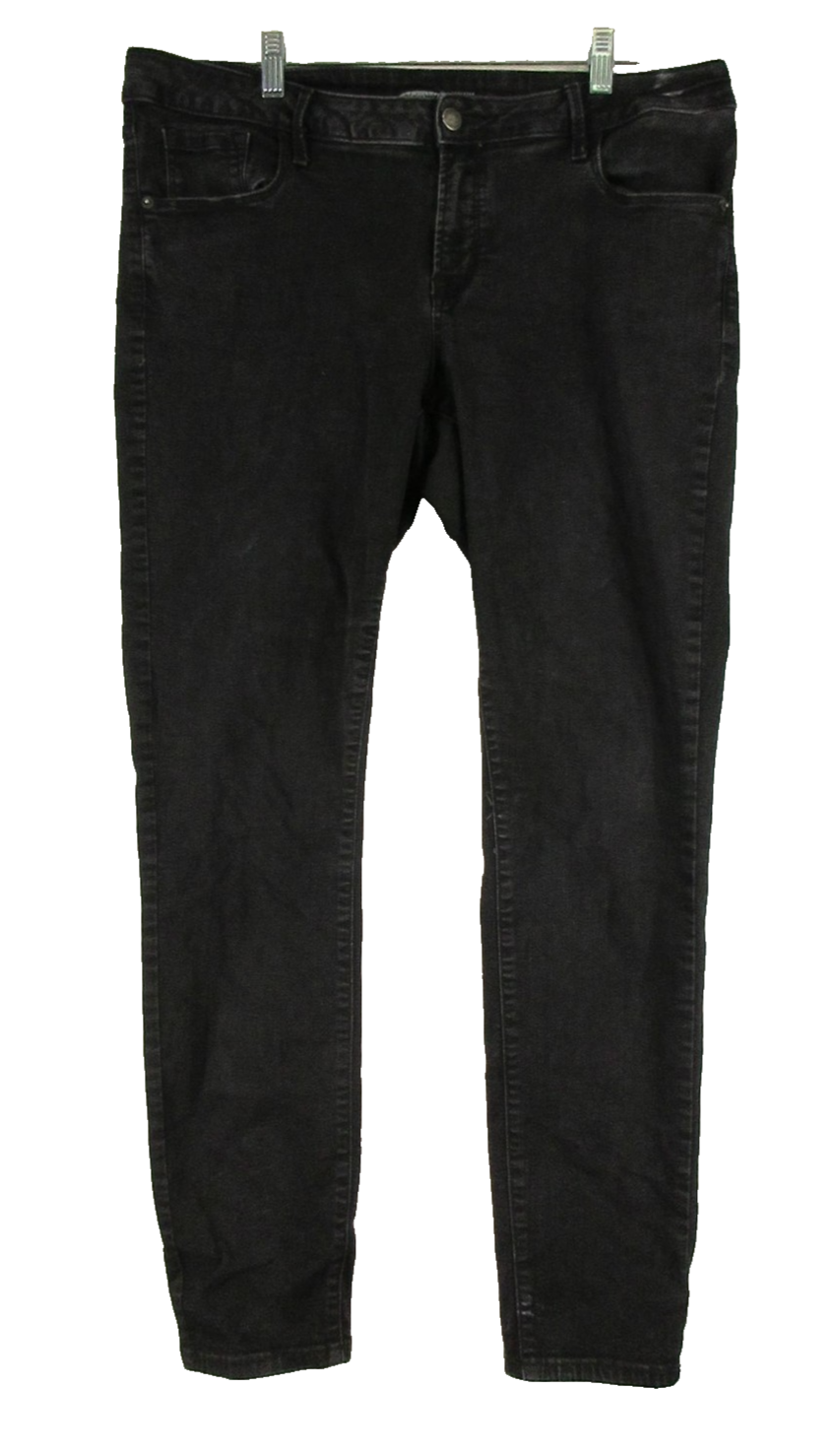 Old Navy Jeans Womens 16 LT Rockstar Super Skinny Low Rise Black Stretch Denim