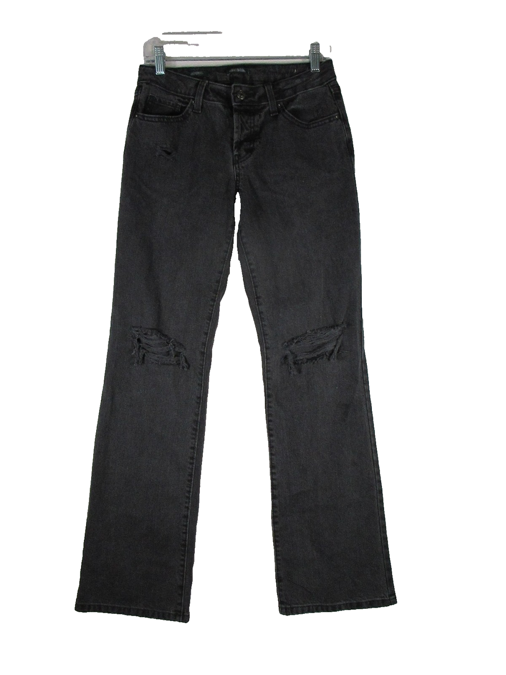 Wild Fable Womens Low Rise Bootcut Jeans Distressed Pockets Size 4 Black