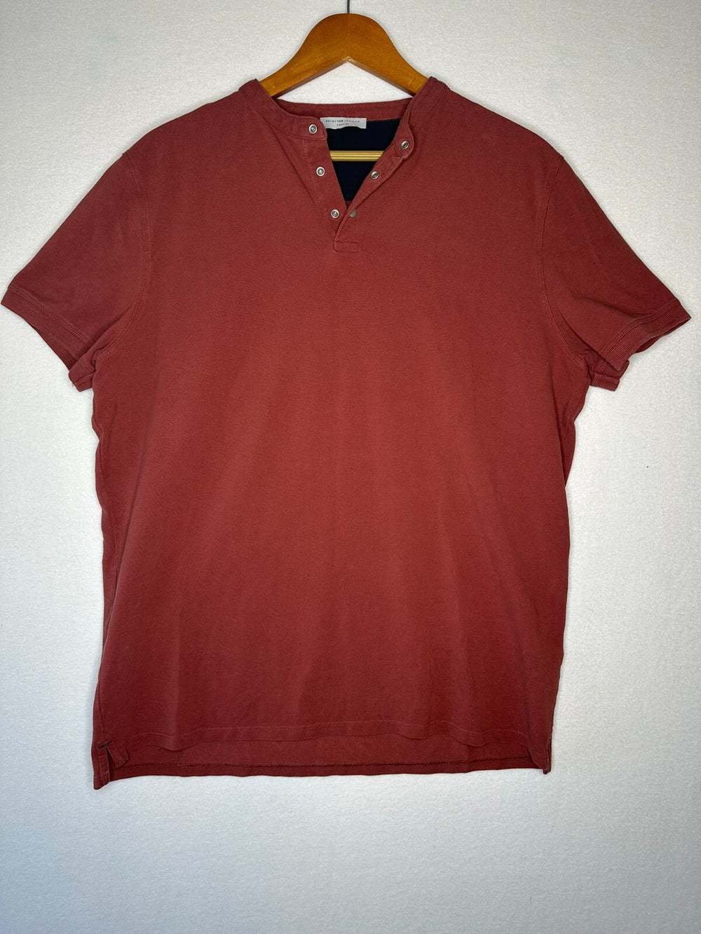 SELECTED HOMME Maroon T-Shirt Men's Size 2XL