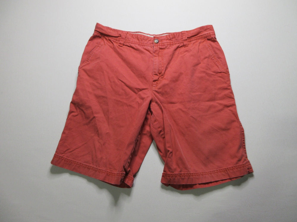 Izod Saltwater Red Flat Front Preppy Golf Chino Shorts 100% Cotton Men's Size 34