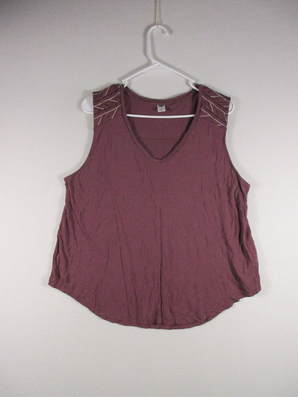 Old Navy Womens Regular Casual Tank Top V-Neck Sleeveless Size XL Purple