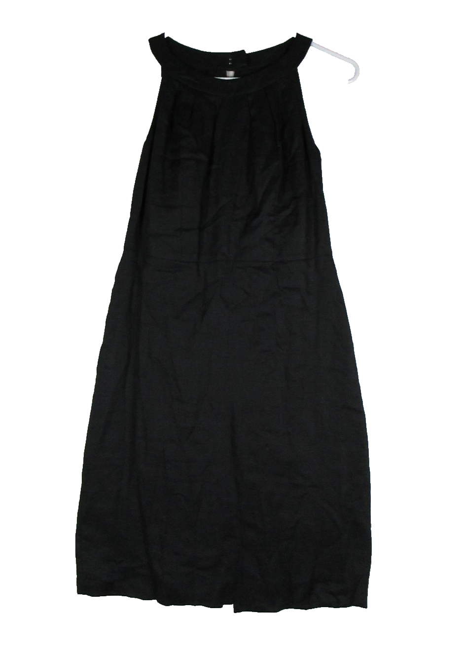 Ann Taylor LOFT Womens Pleated Halter Neck Shift Dress Sleeveless Size 0 Black