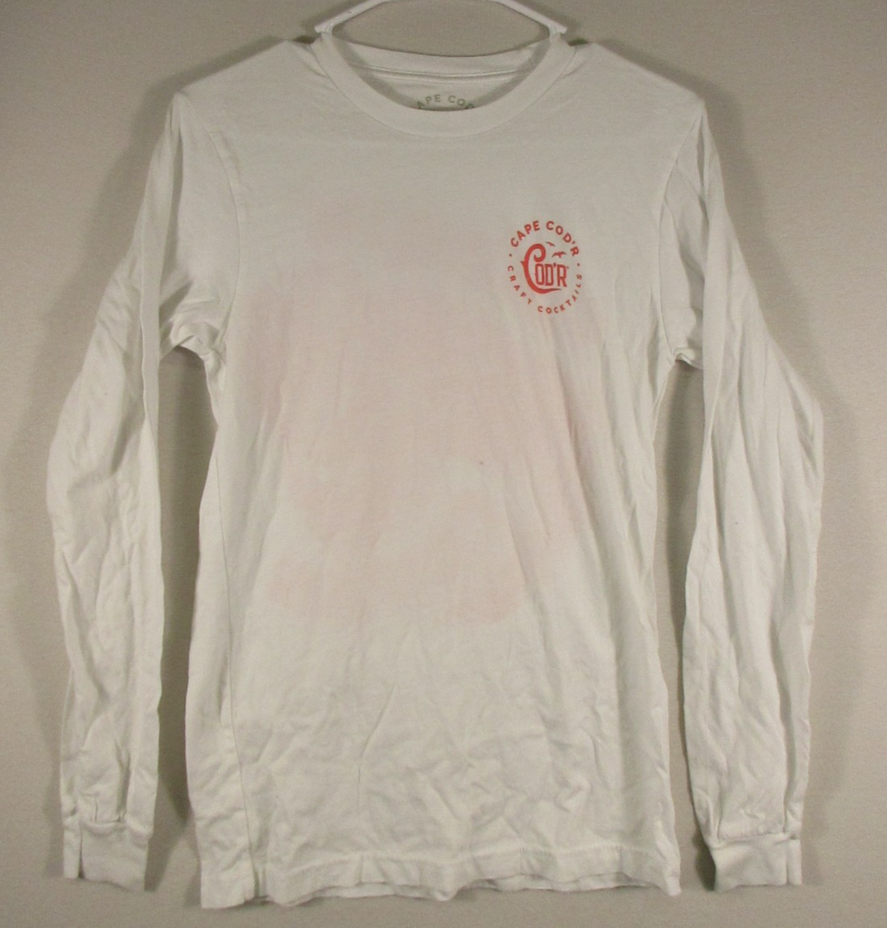 Cape Cod'r Mens Craft Cocktails Crush Summer T-Shirt Long Sleeve Size S White