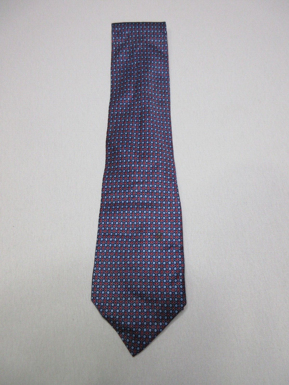IZOD Mens 100% Silk Argyle Print Novelty Tie One Size Blue