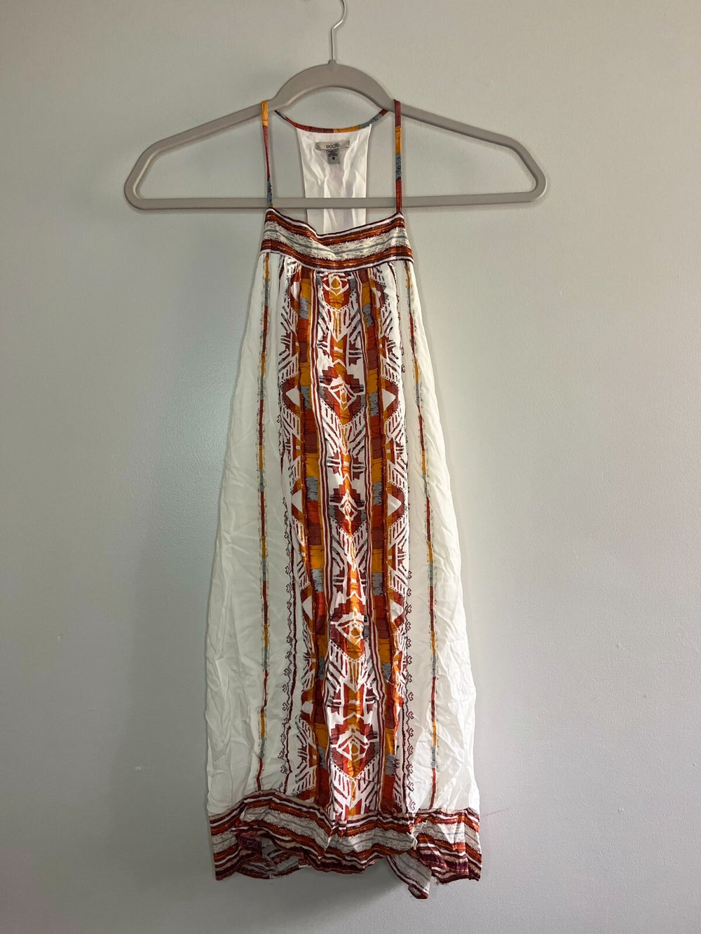 Ecote White Multicolor Spaghetti Strap Sleeveless Tank Top Woman's Small