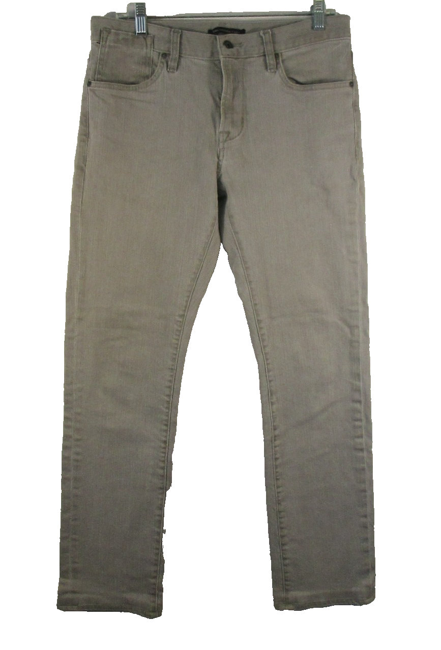 John Varvatos Mens Mid Rise Stretch Denim Jeans Straight Leg Pockets Sz 32 Beige