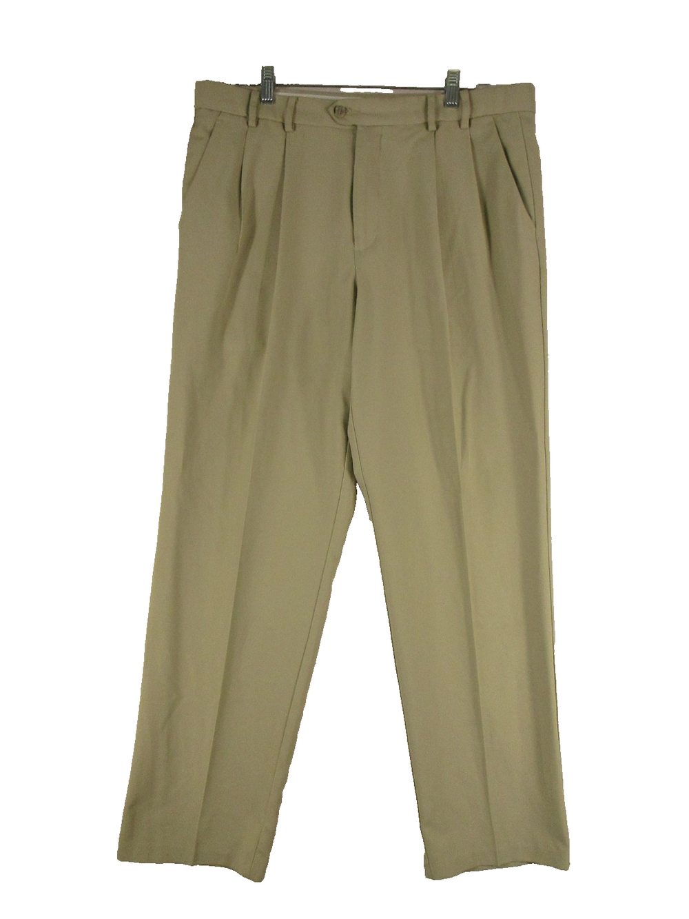 Dockers Pants Mens 36 Pleated Relaxed Fit Golf Khaki Polyester Classic W36 L32