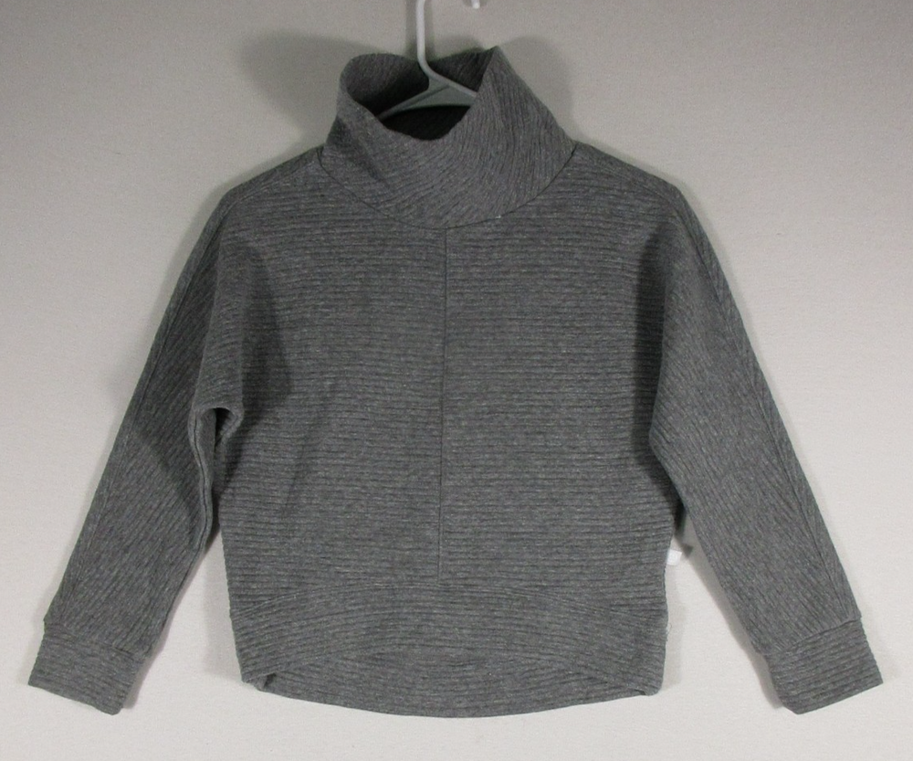 Zella Womens Pullover Knit Sweater Turtle Neck Long Sleeve Size S Gray