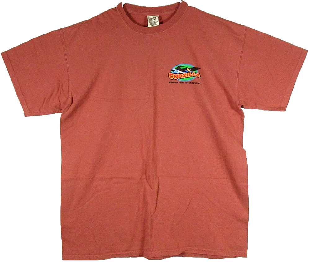 Comfort Colors Round Neck Codzilla Graphic T-Shirt Short Sleeve Size L Red