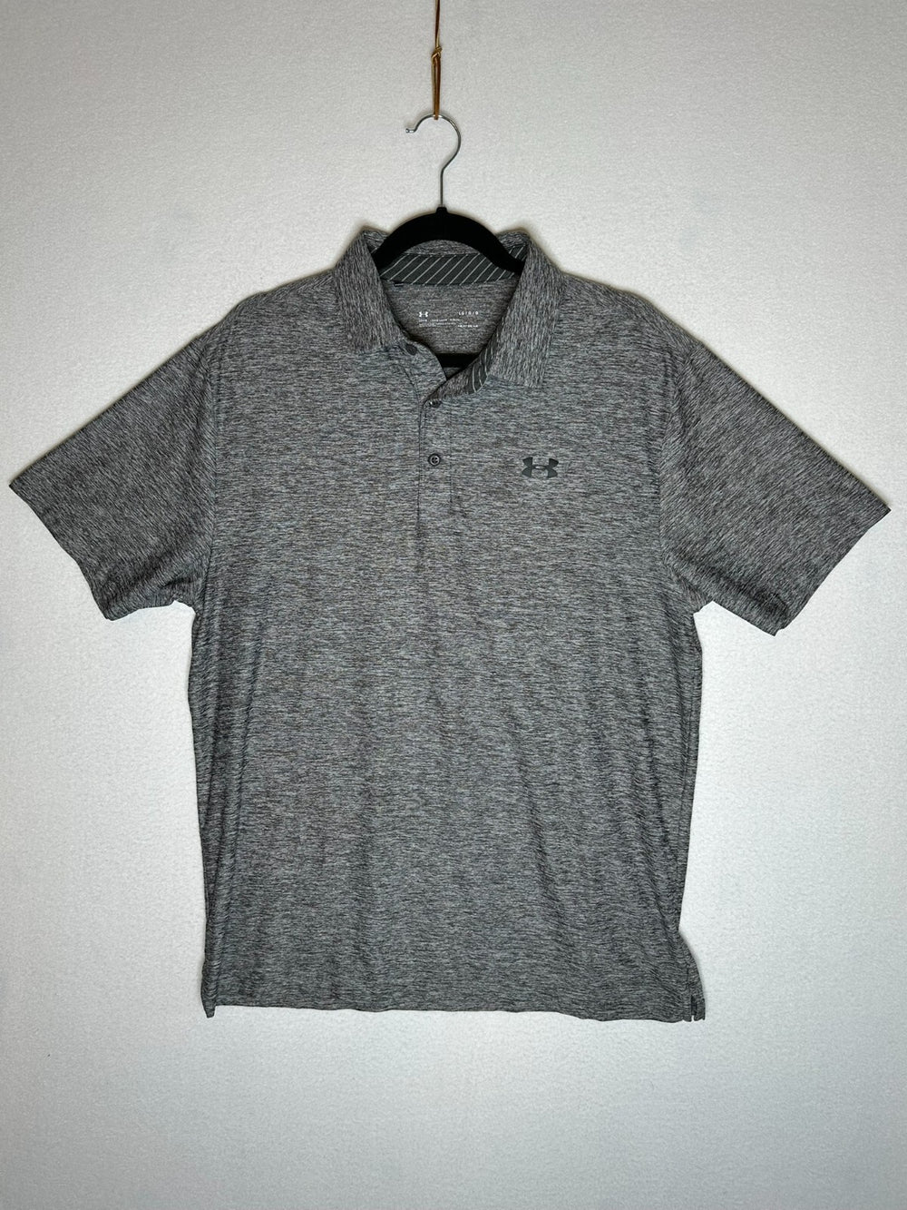 Under Armour Gray HeatGear Athletic Polo Men's Size Large Golf