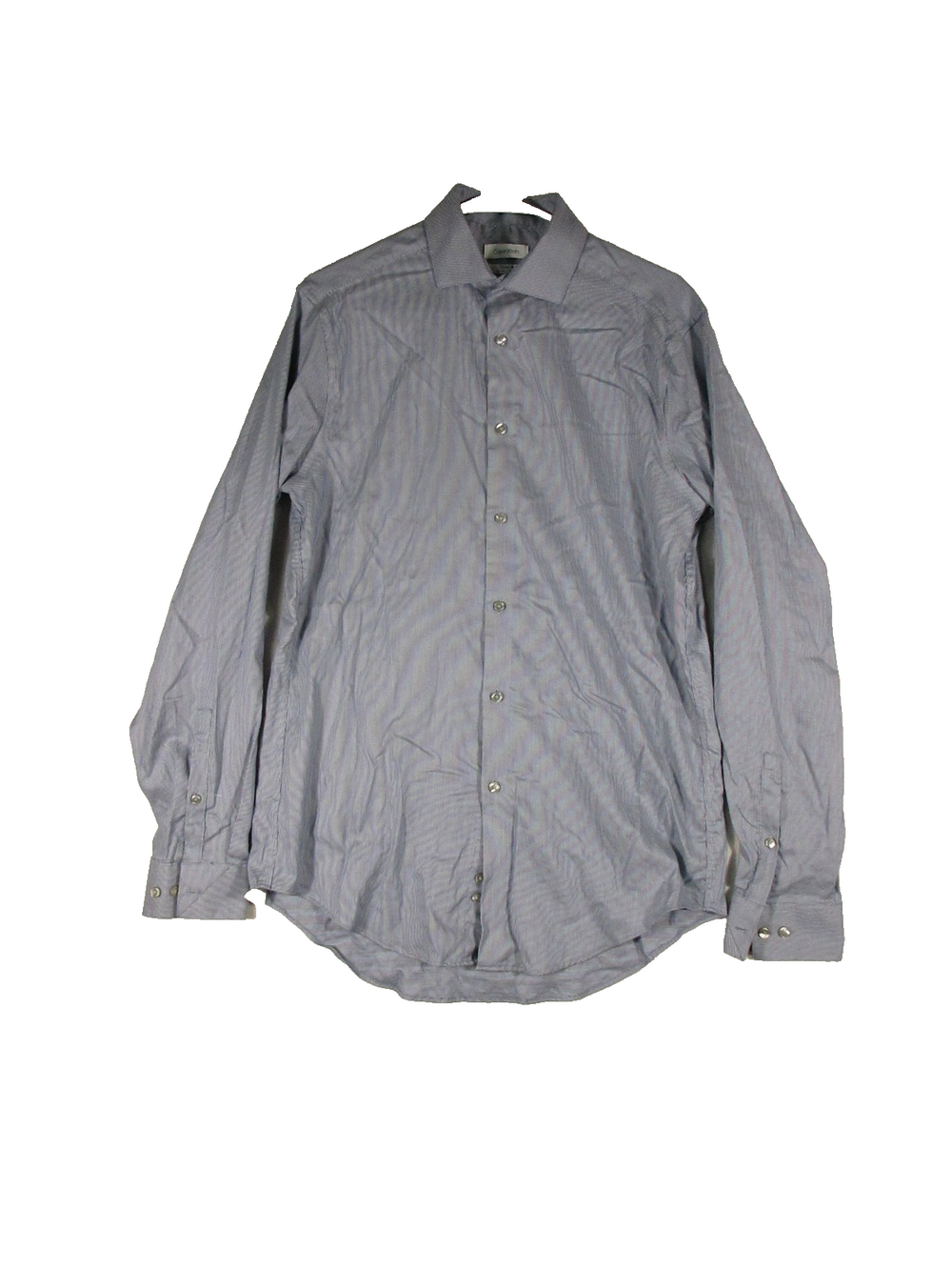 Calvin Klein Mens Steel+ Slim-Fit Stretch Shirt Button-Down Size 15 1/2 Blue