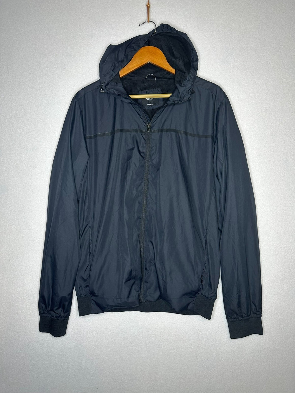 CEDAR WOOD STATE Black Rain Coat Men's Size Large