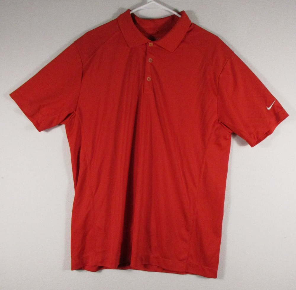 Nike Mens Golf Tour Performance Polo Shirt Short Sleeve Collared Size L Orange