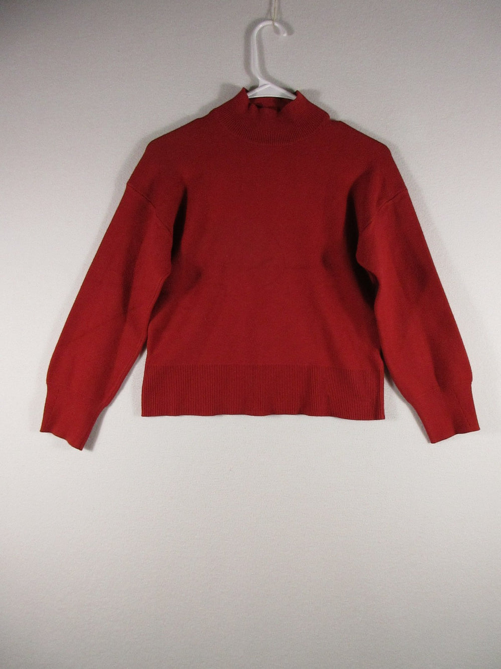 Primark Mens Pullover Knit Sweater Mock Neck Long Sleeve Size XS Red