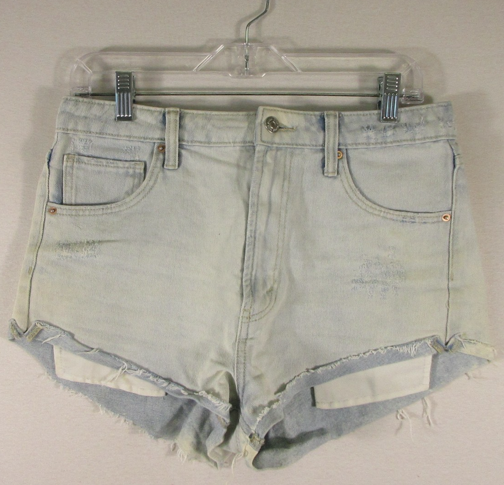 Wild Fable Womens High Rise Stretch Denim Shorts Button Fly Pockets Size 6 Blue