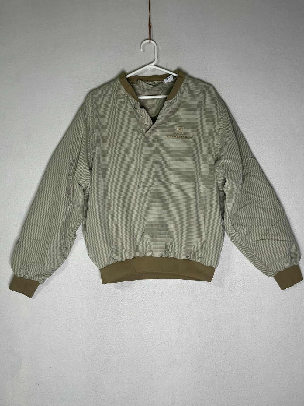 Grey Wentworth Hill Wind Breaker Long Sleeve Front Button Men's Size Medium