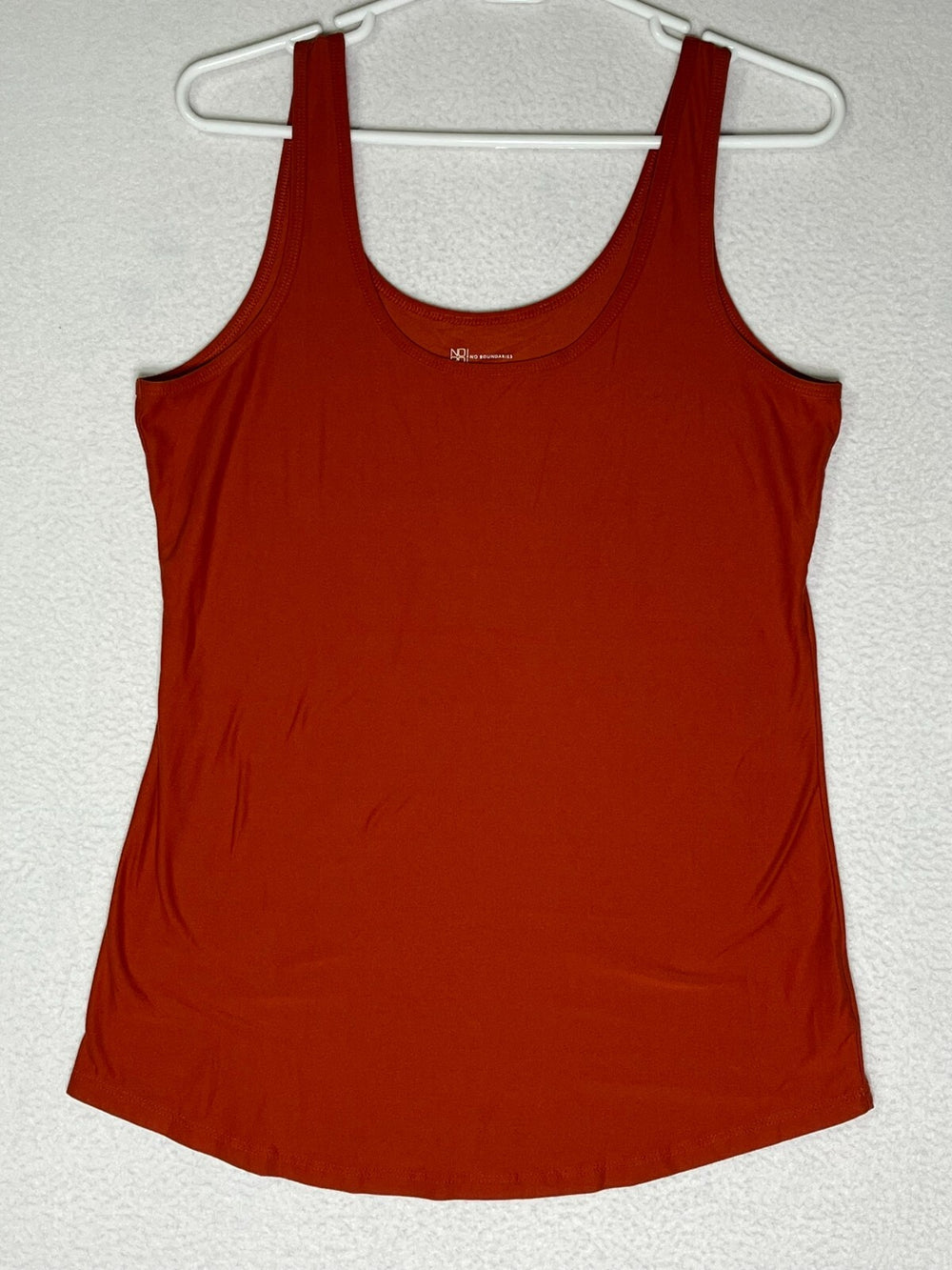 No Boundaries Dark Orange Sleeveless Tank Top Scoop-Neck Women's Size X Large