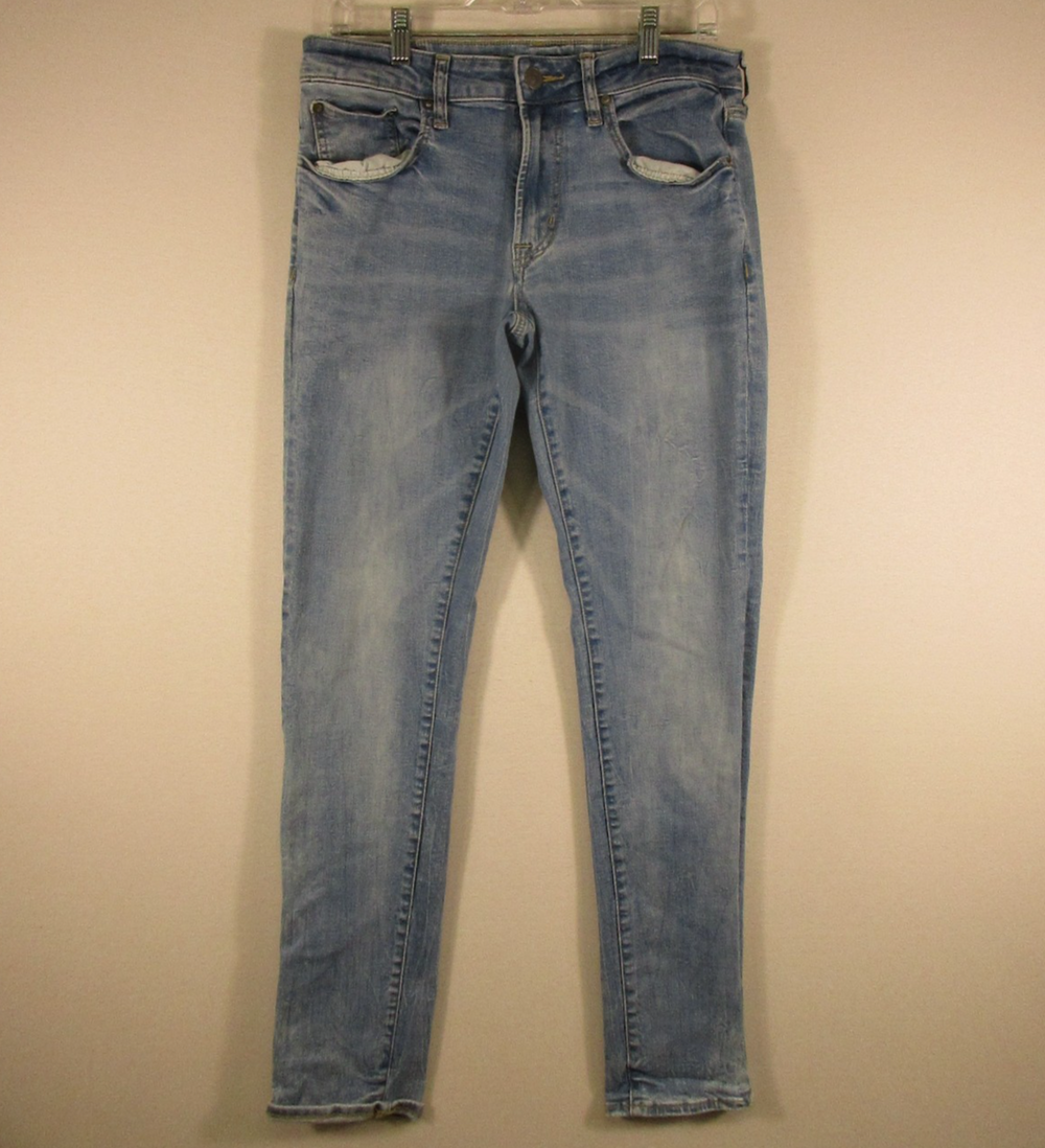 American Eagle Mens High Rise Next Level Flex Jeans Skinny Leg Size 31 X 32 Blue