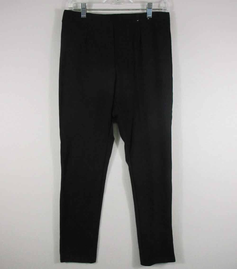 Calvin Klein Womens Mid Rise Ankle Pants Straight Leg Pockets Size 10 Black