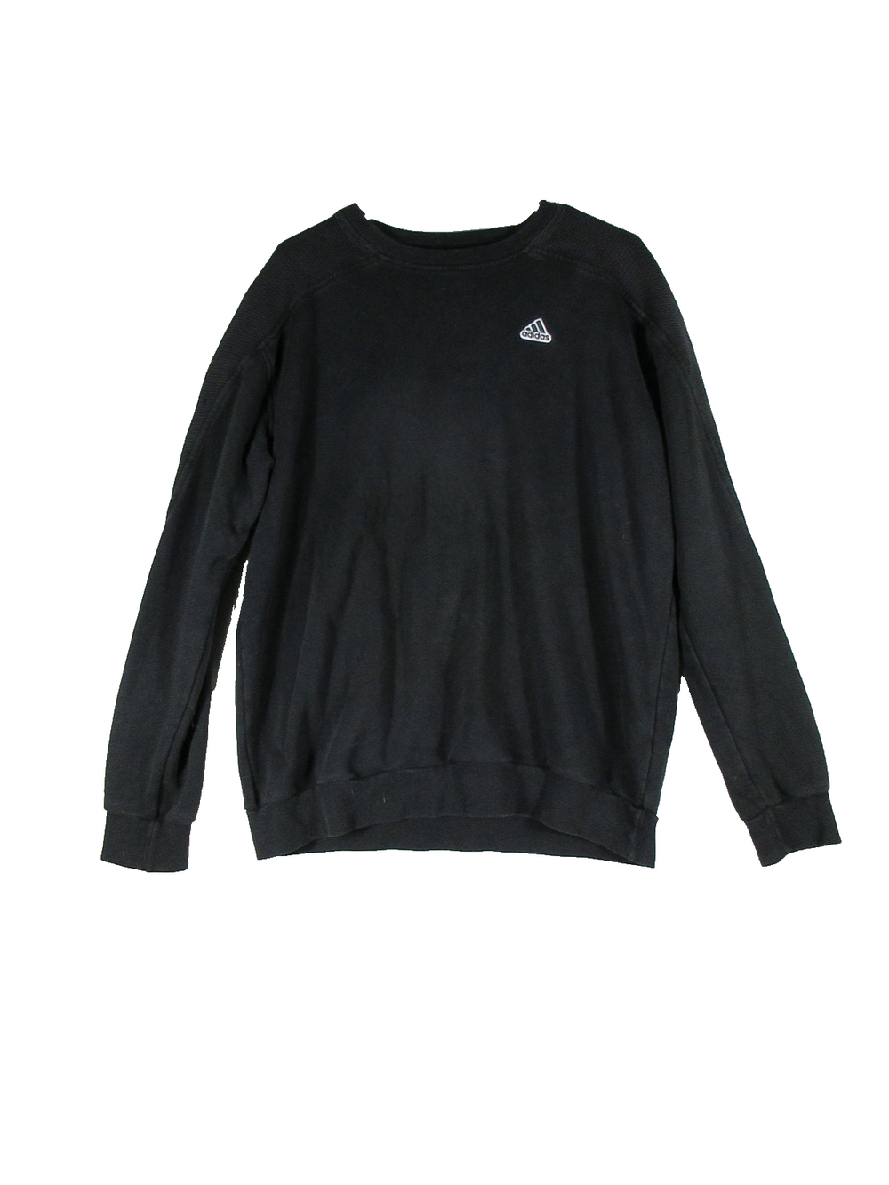 Adidas Mens Embroidered Crewneck Sweatshirt Long Sleeve Size S Black