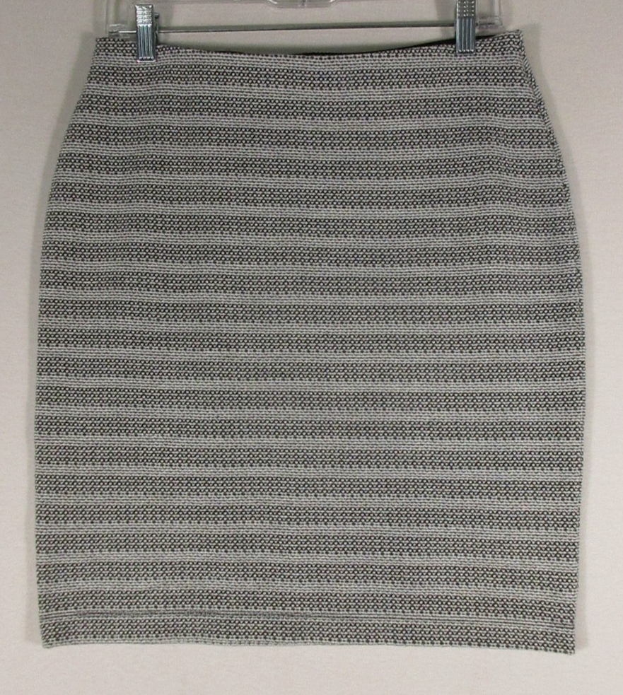 Ann Taylor Loft Womens Mini A-Line Skirt Mid Rise Elastic Waist Size S Gray