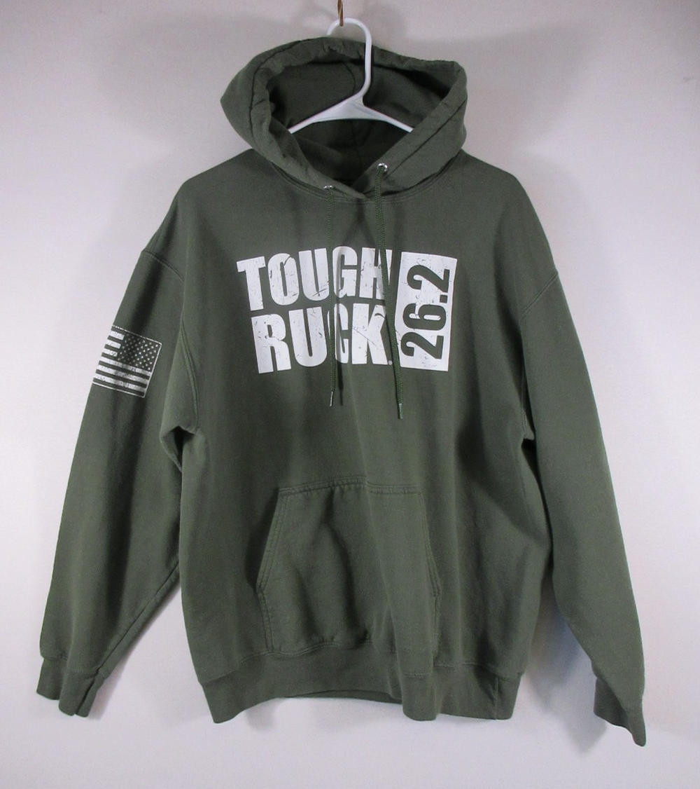 Port & Company Mens Core Fleece Hoodie Sweatshirt Long Sleeve Pockets Sz L Green