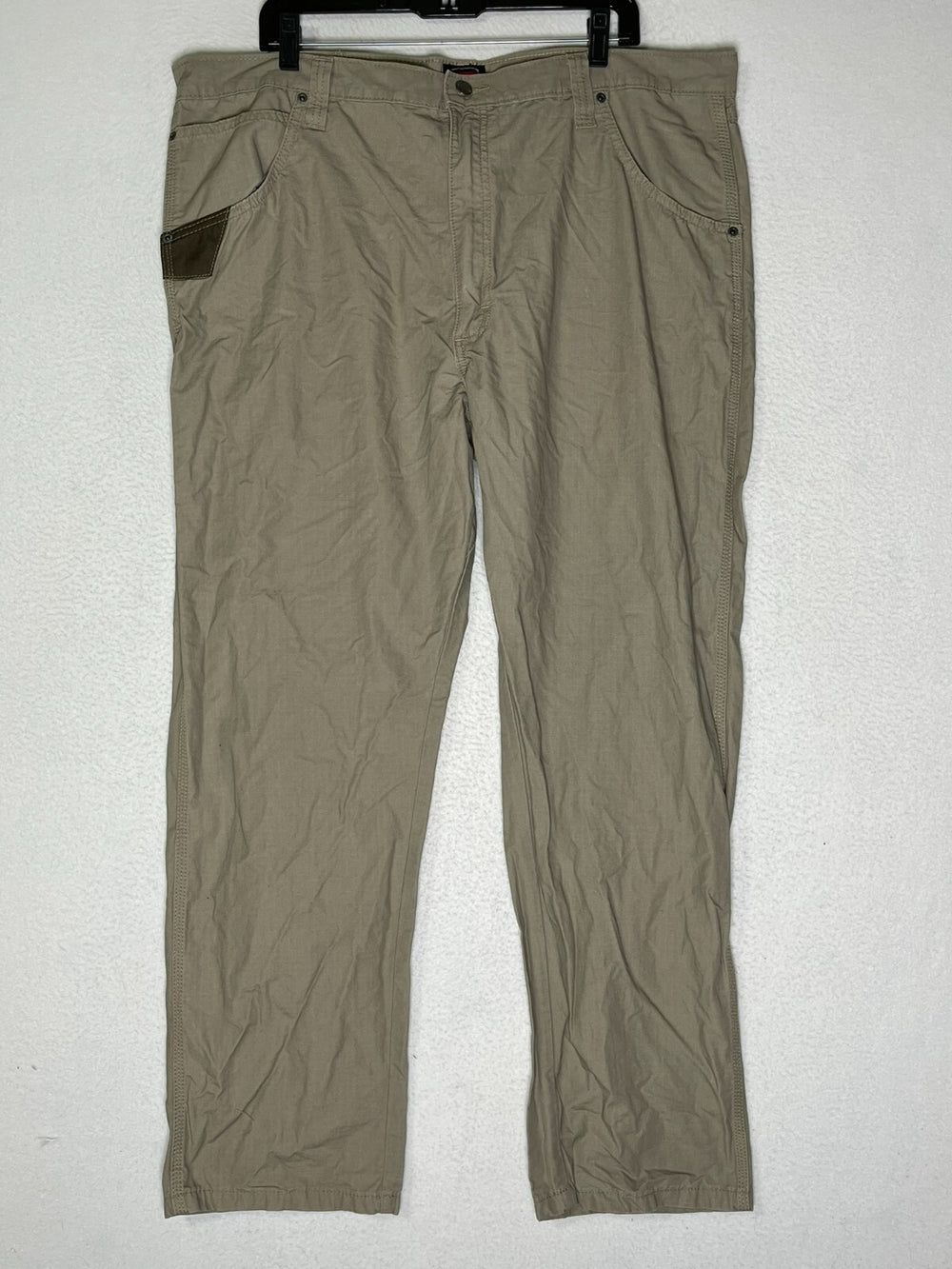 Wrangler Tan Cream Carpenter Workwear Pants 100% Cotton Men's Size 42X32