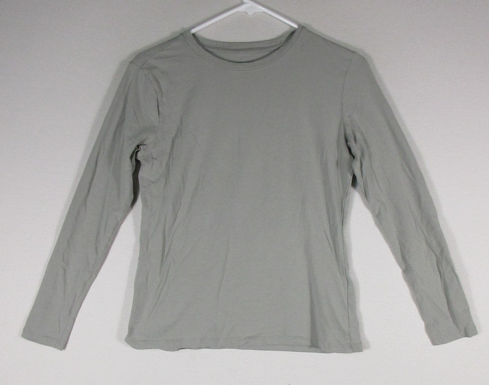 Primark Cares Womens Long Sleeve Stretch Crew Neck T-Shirts Size M Gray