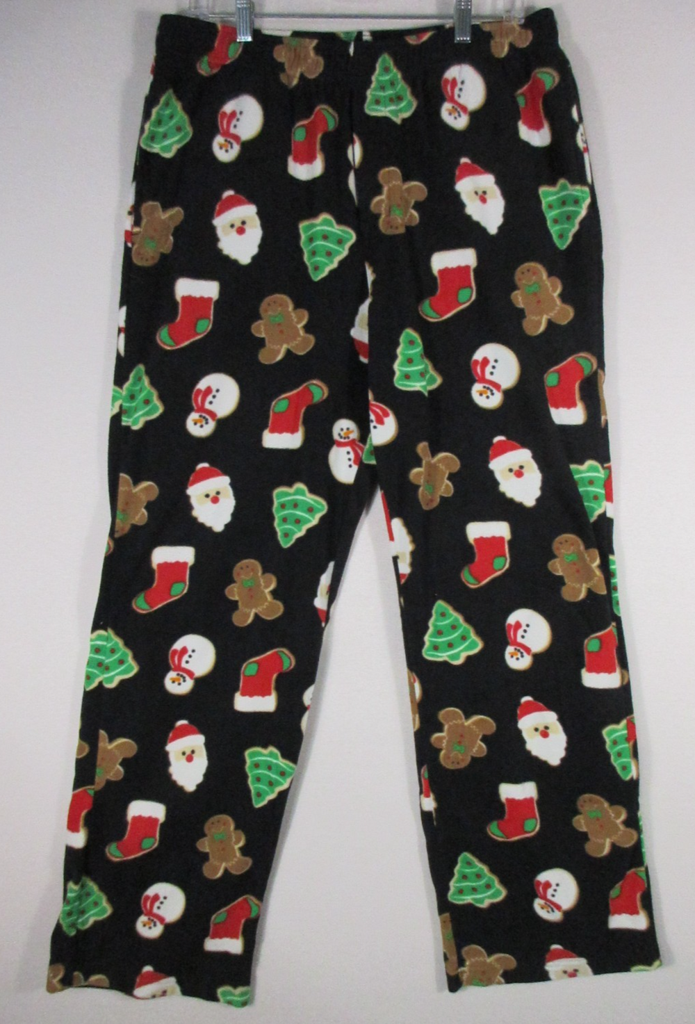 Celebrate Together Men's Fleece Soft Christmas Pajama Pants Size L Black