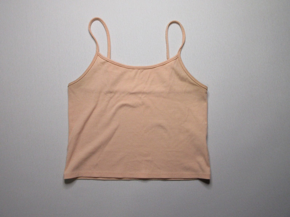 American Eagle Orange Seamless Crop Camisole Tank Top Scoop Neck Women's Size M