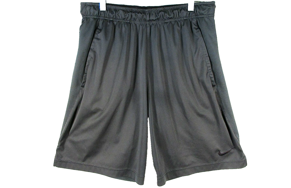 Unbranded Mens High Rise Pleated Shorts Elastic Waist Pockets Size Medium Gray