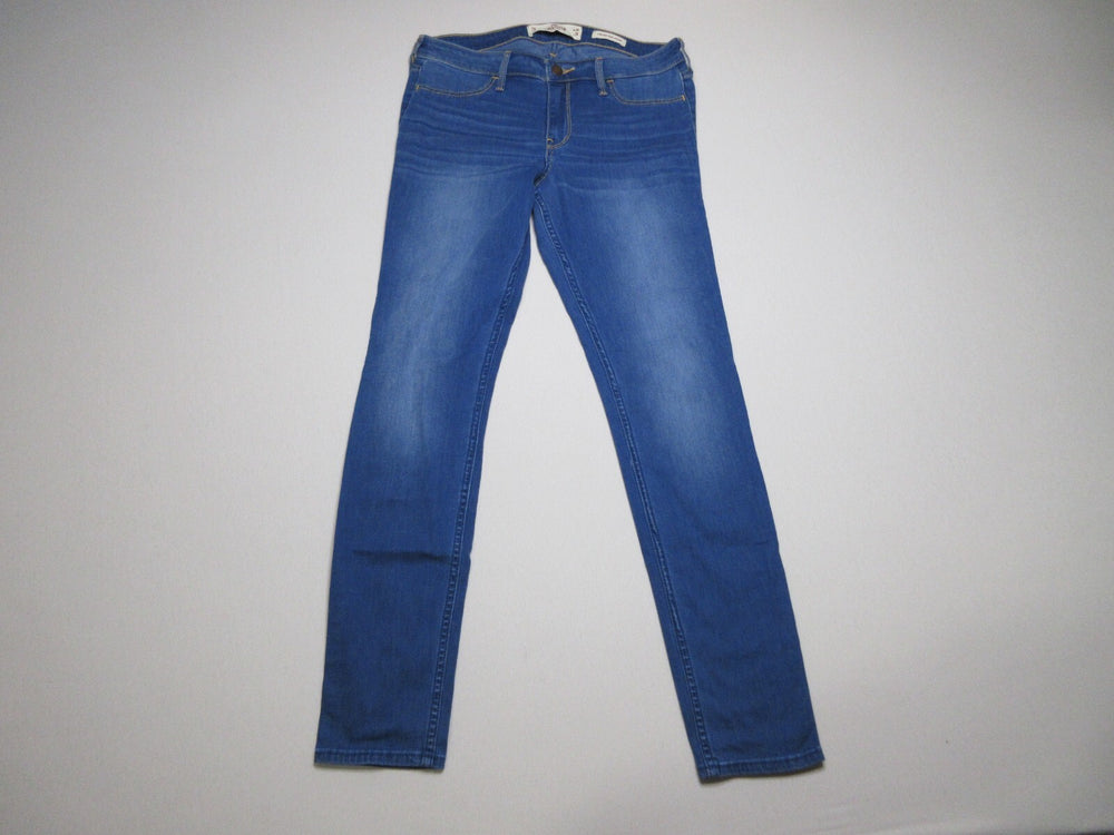 Hollister Low Rise Legging Jeans Single Button Womens Straight Leg Size 28 Blue