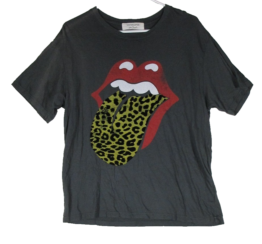 DayDreamer Mens Casual Graphic T-Shirt Short Sleeve Crew Neck Size S Gray