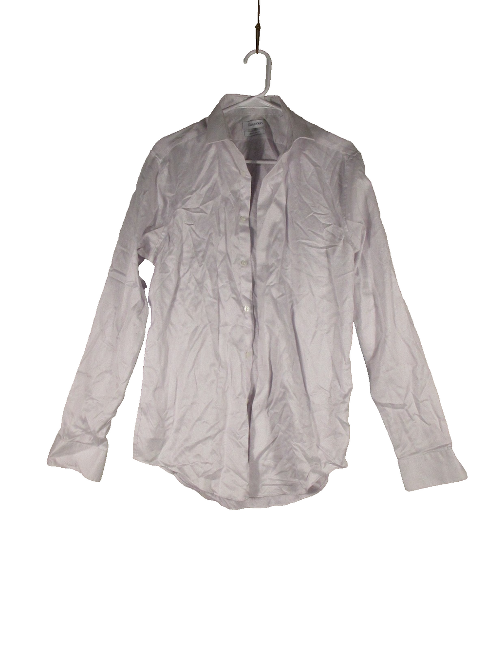 Calvin Klein Womens Button-Up Blouse Long Sleeve Collared Size 15 1/2 Pink