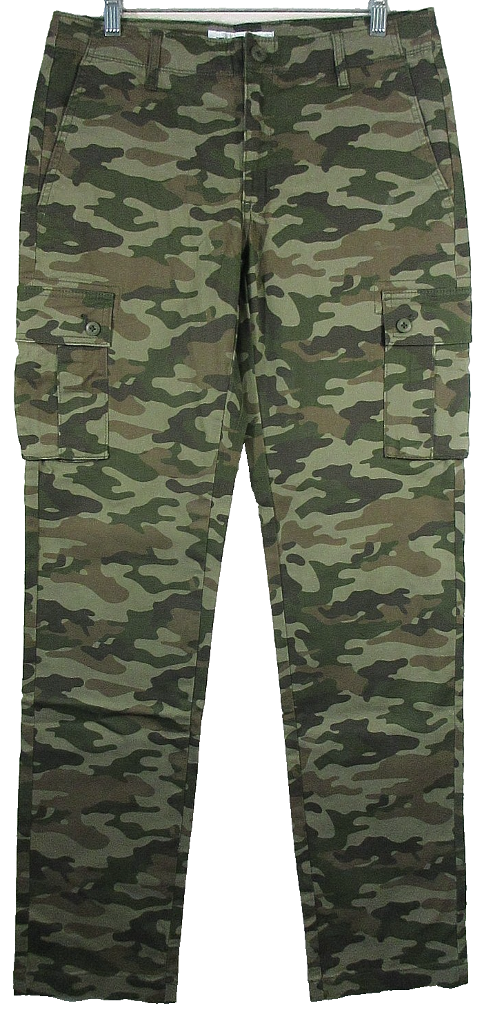 Amazon Essentials Mens Mid Rise Cargo Pants Camouflage Print Size 30WX34L Green