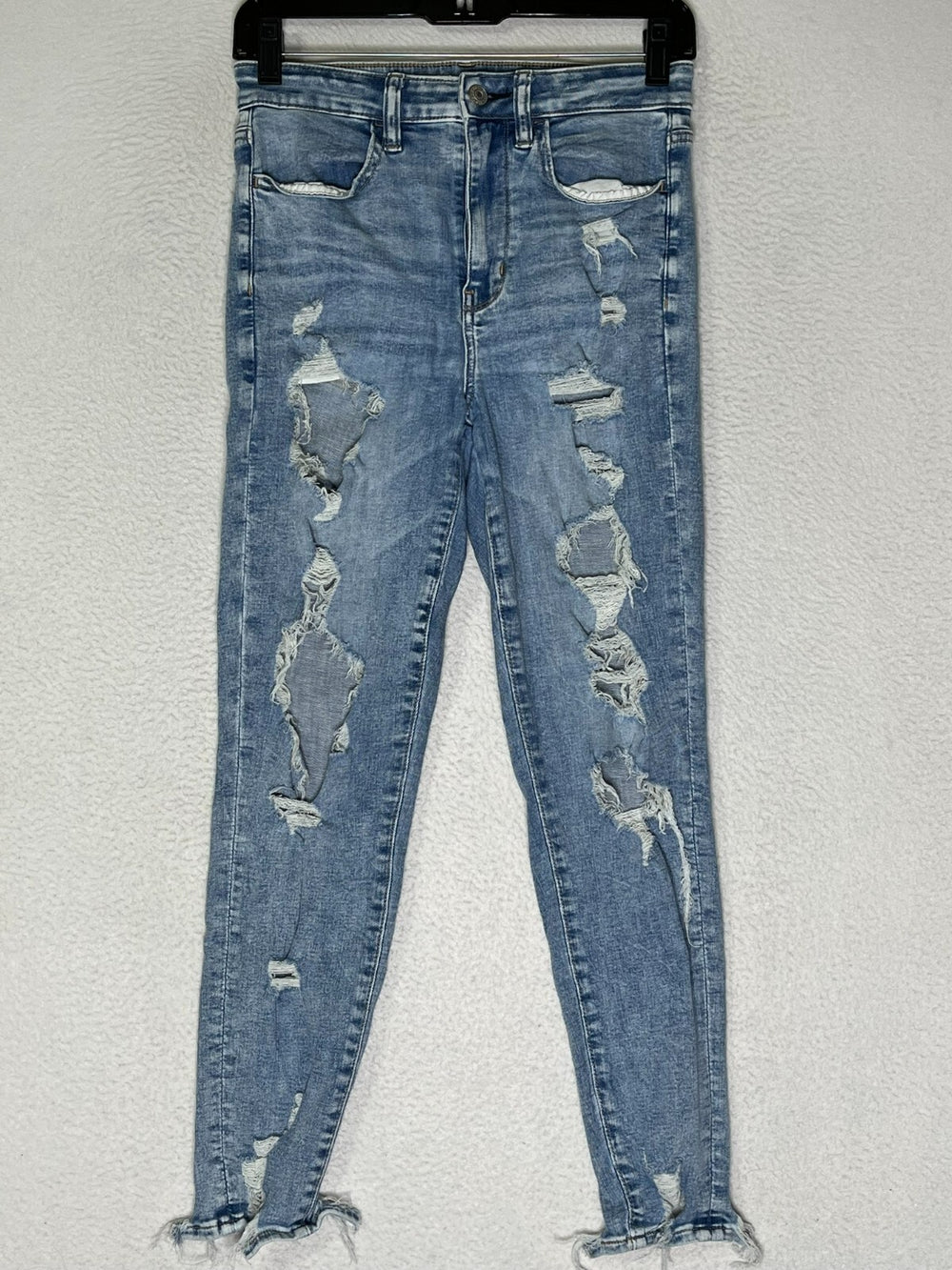 American Eagle Blue Super Hi-Rise Jegging Jeans Next Level Stretch Women Size 6S