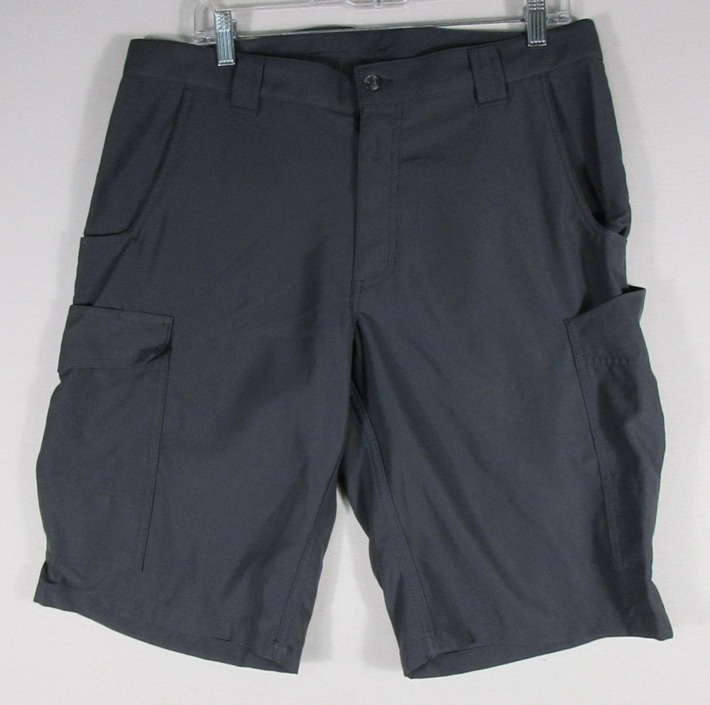 Design Collective Mens Cargo Shorts Stretch Button Fly Pockets Size 34RG Gray