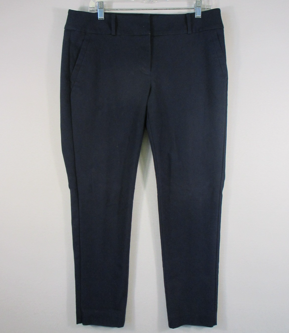 Ann Taylor Loft Womens Julie Skinny Jeans Mid Rise Pockets Size 10 Black